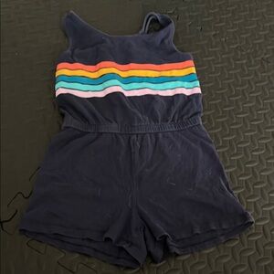 Old Navy Blue Jumpsuit with Striped Accents